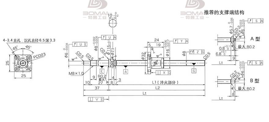 KURODA GP081FDS-AAFR-0170B-C3F 黑田精工丝杆怎么安装视频