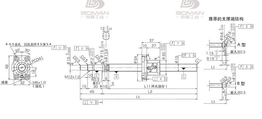 KURODA GP1502DS-BAPR-0300B-C3S 日本黑田丝杠和thk丝杠
