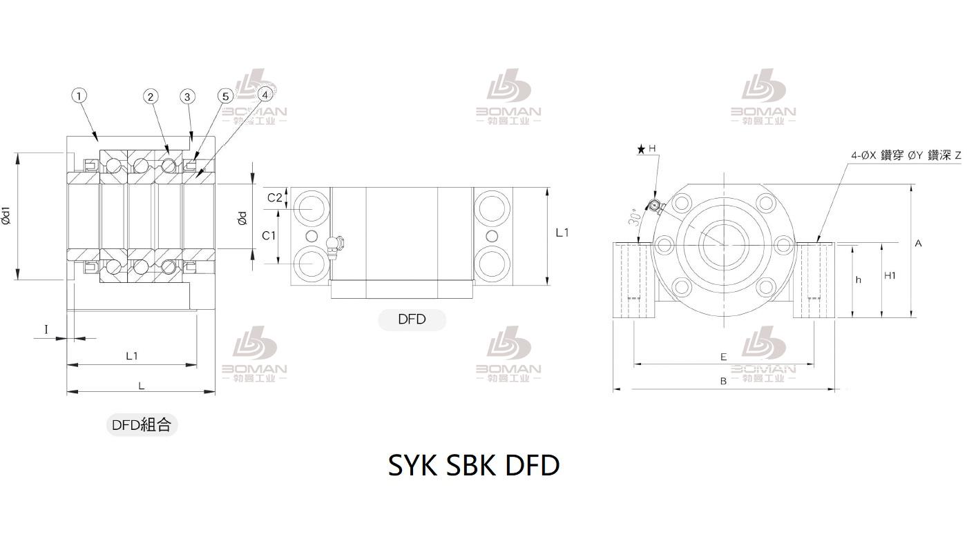 SYK FF06 syk丝杆支撑座3d