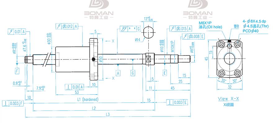 TBI XSVR01210B1DGC5-380-P1 tbi丝杆规格尺寸