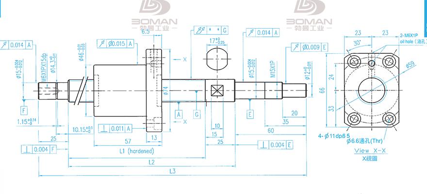 TBI XSVR02010B1DGC5-1199-P1 tbi滚珠丝杆尺寸说明书